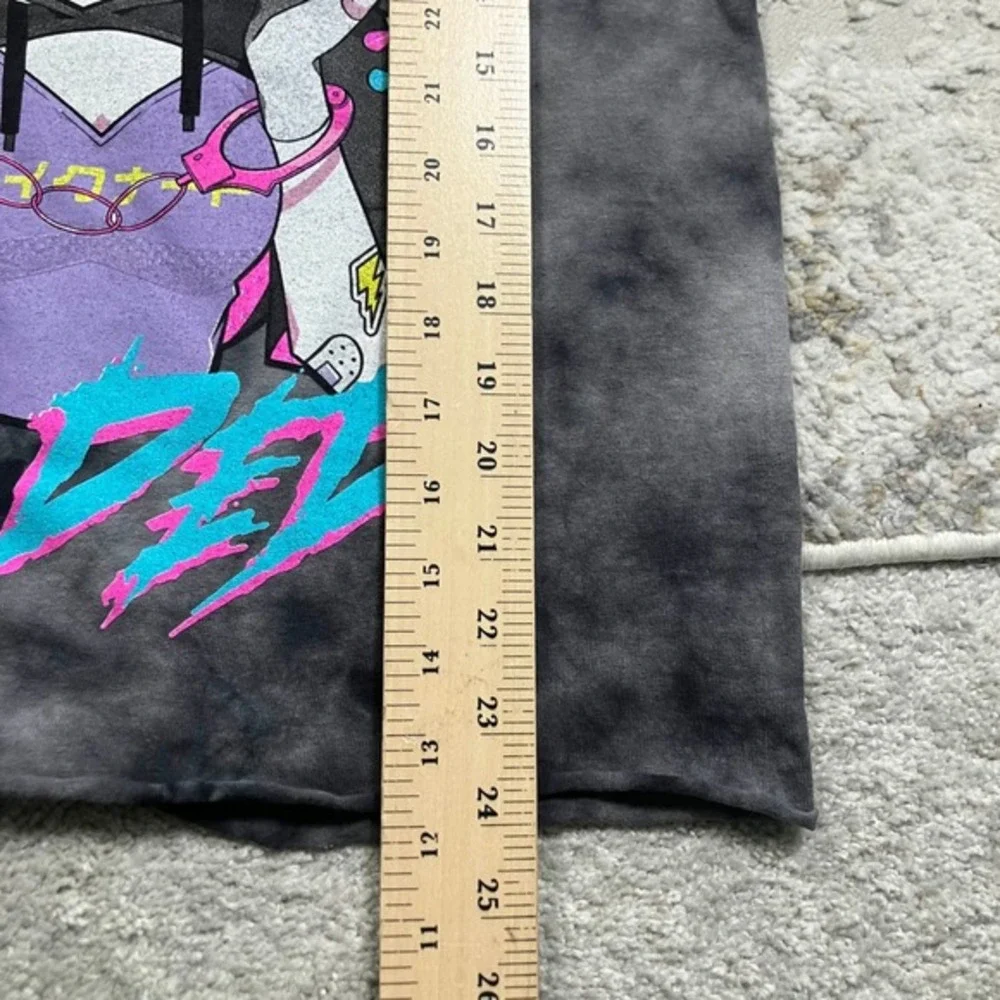 Hot Topic Anime T Shirt Cyberpunk Graphic Tie Dye Distressed Emo Grunge Size S